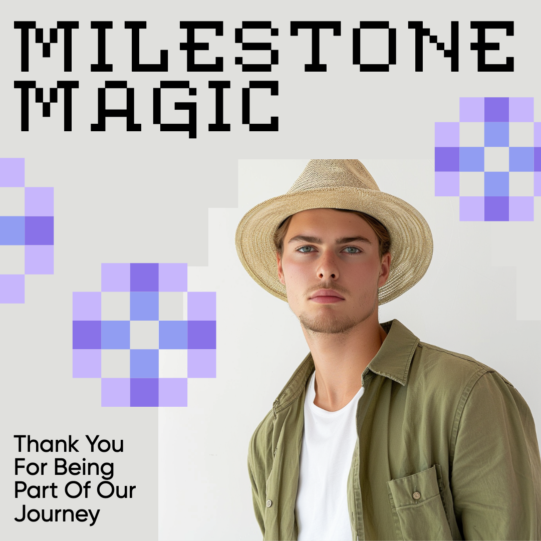 Milestone Magic Instagram Post in Beige