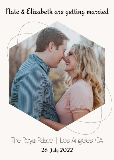 Template Elegant Wedding Invitation Post Soft Pastels