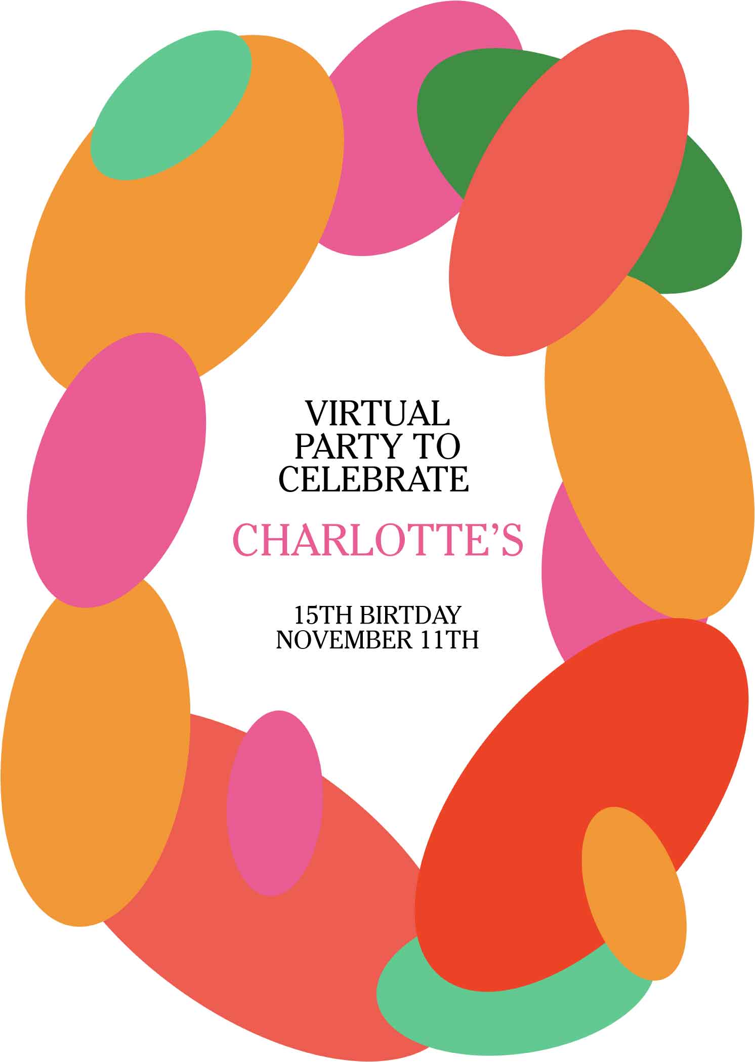 Colorful Virtual Birthday Celebration Poster Design