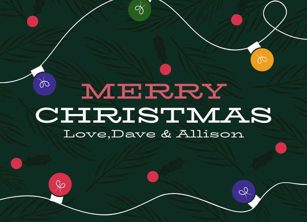 Elegant Green Christmas Greeting Post Design