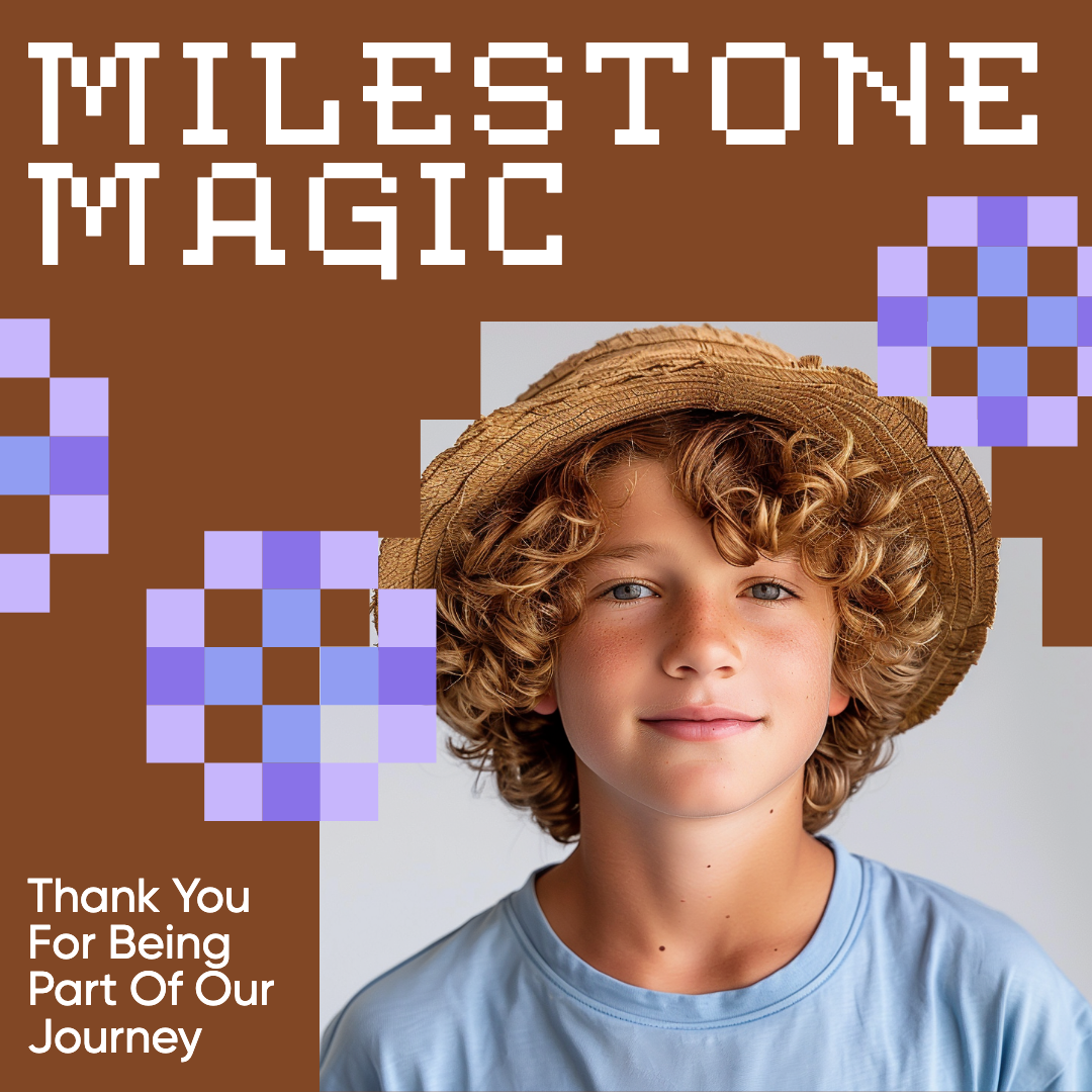 Milestone Magic Instagram Square Post in Brown