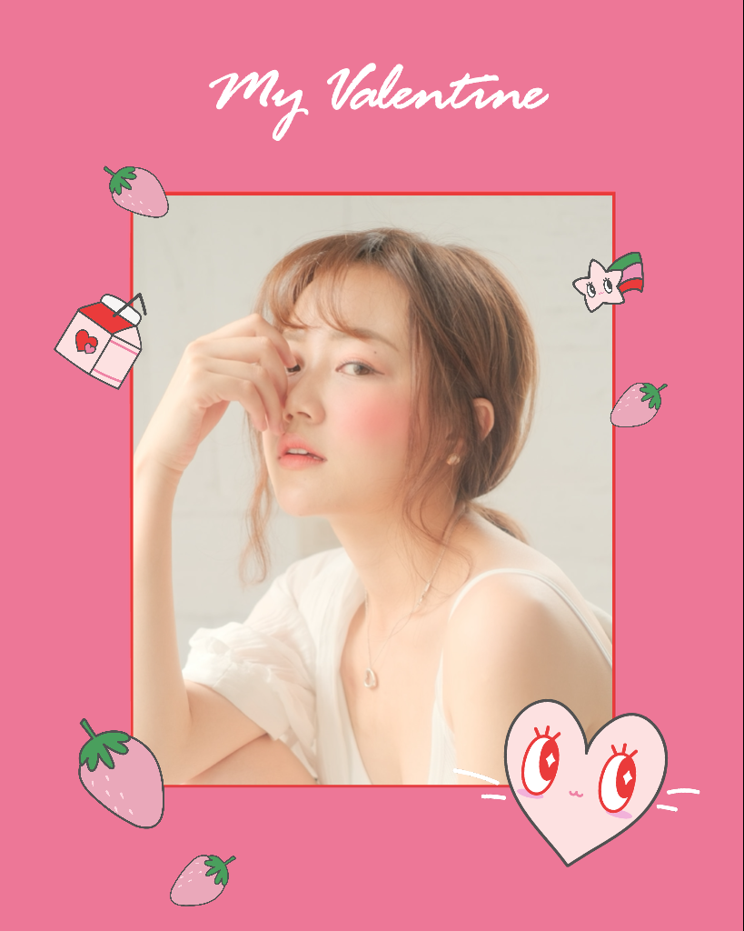 Template Charming Pink Instagram Portrait Template Love