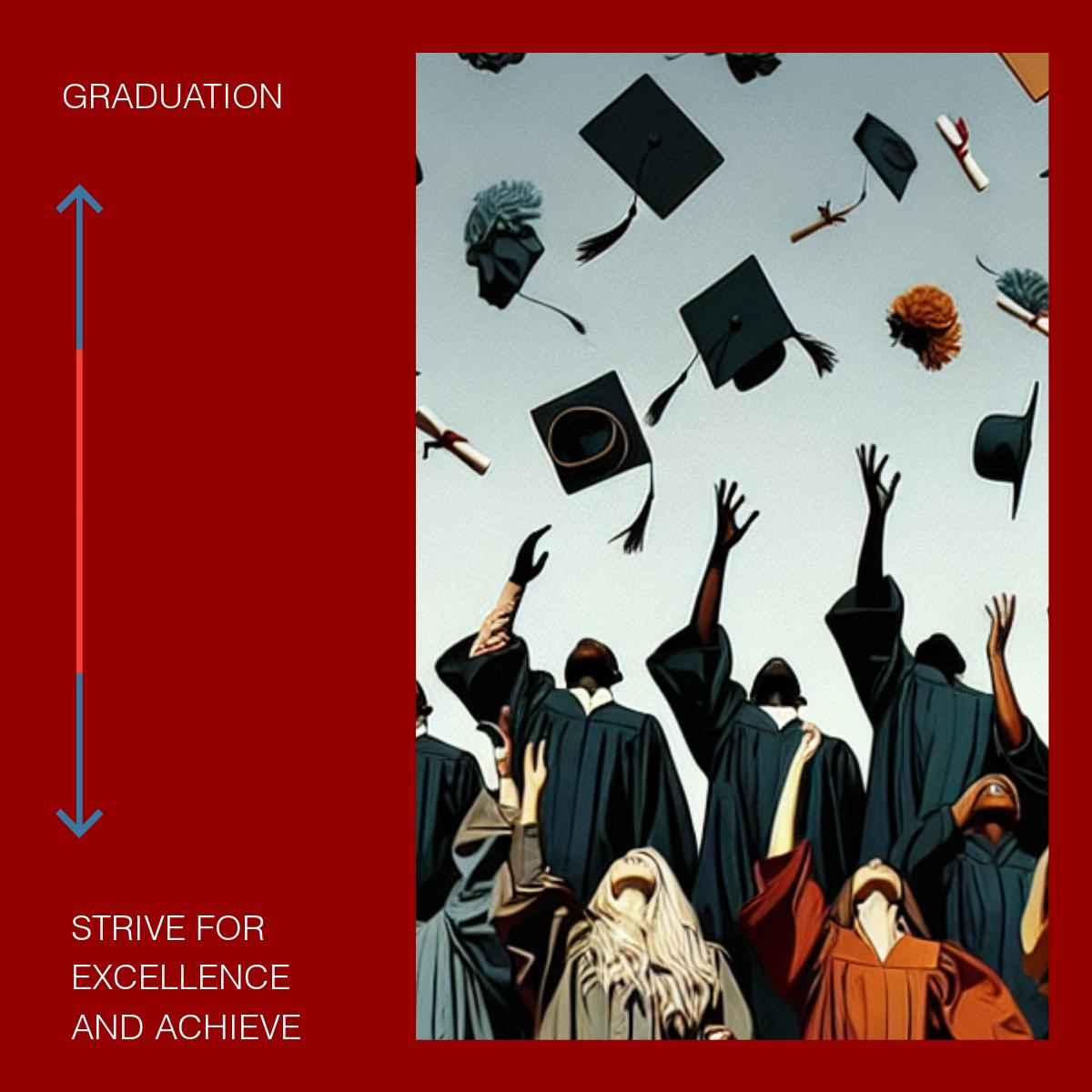 Celebrate Academic Milestones Graduation Poster Blue