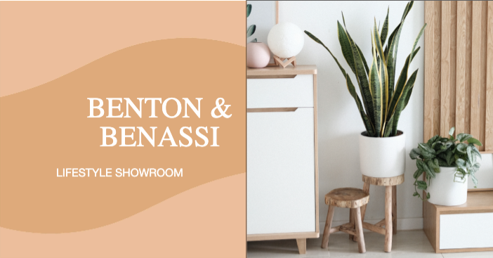 Template Elegant Beige Lifestyle Showroom Poster Design
