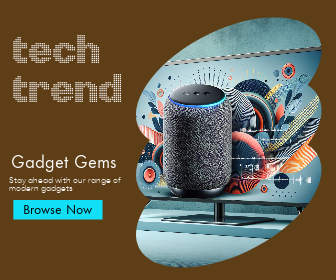 Sleek Gadget Showcase Blue Ad Template