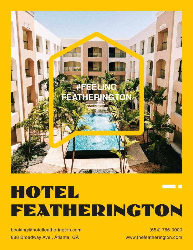 Sunny Yellow Hotel Featherington Promotional Poster