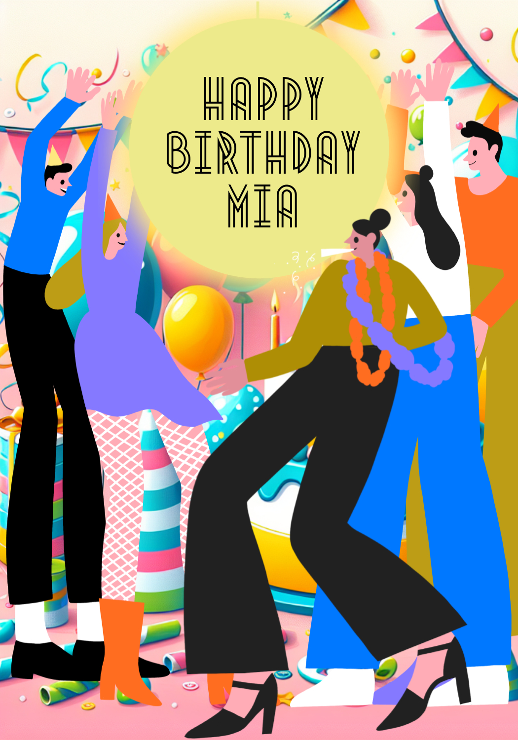 Colorful Birthday Bash Poster Design Template