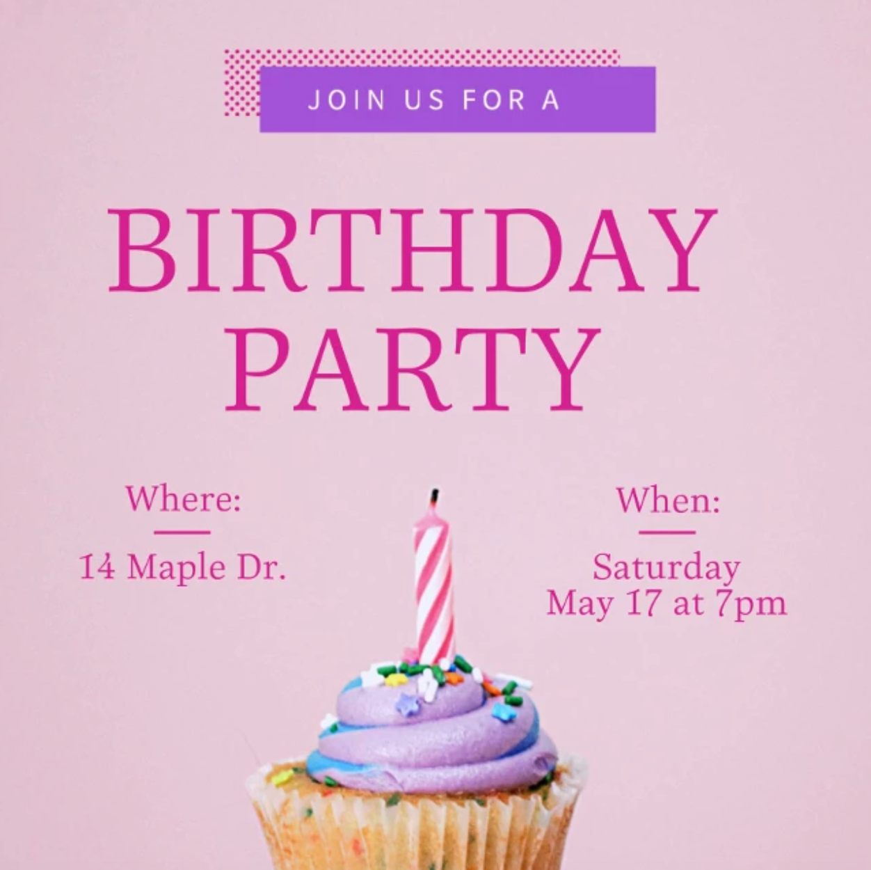 Sweet Celebration Birthday Party Invitation Poster