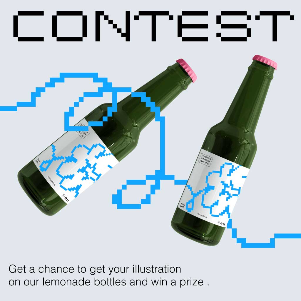 Creative Contest Bottle Ad Olive Green Tone