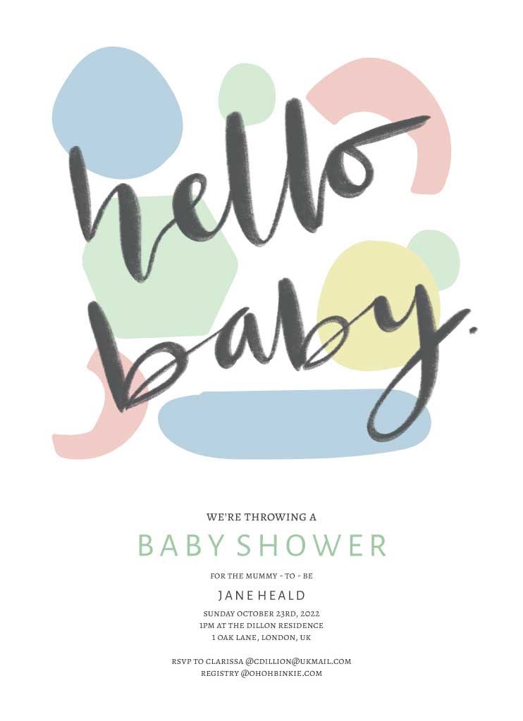 Chic Pastel Baby Shower Invitation Poster