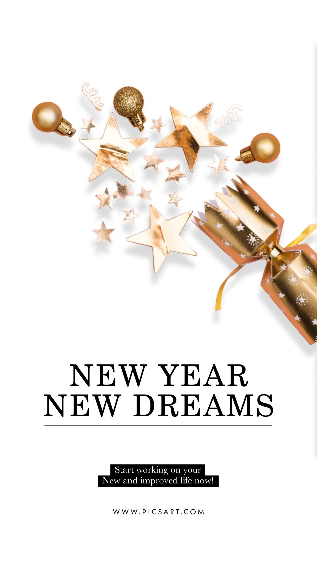 Golden Sparkle New Year Dreams Poster