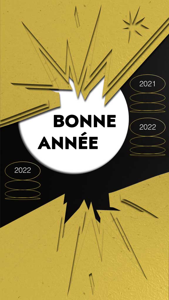 Bold Black and Gold New Year Poster