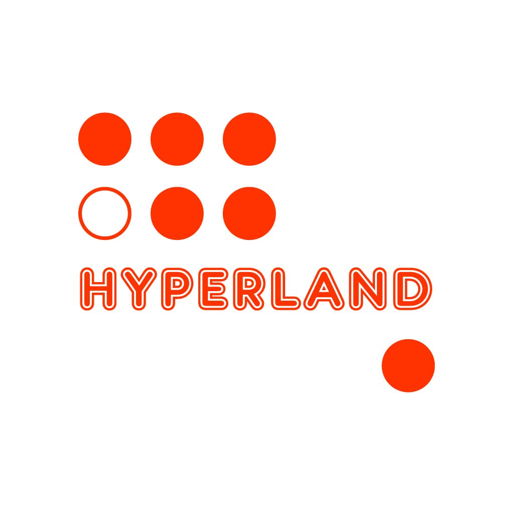 Vibrant Orange Hyperland Logo Poster Design