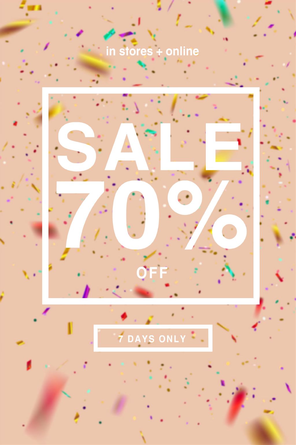 Peachy Sale Splurge Ad Poster Design