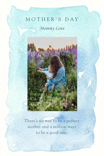Template Mother's Day Sky Blue Poster Delight