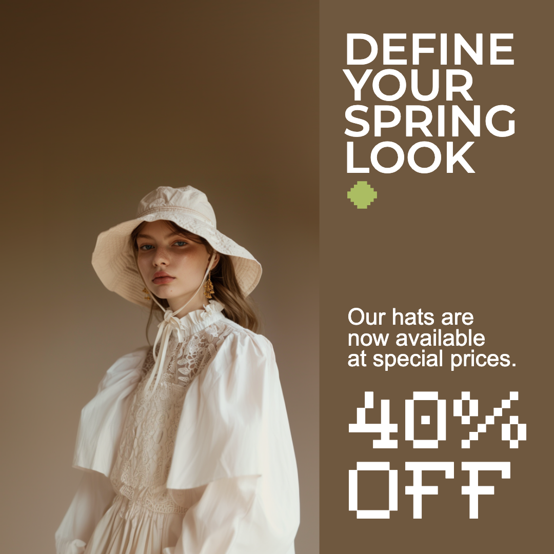 Template Chic Instagram Square Ad in Brown