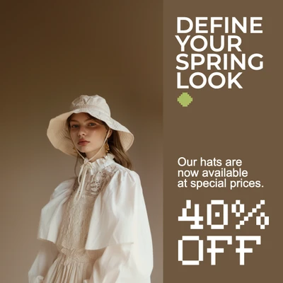 Template Chic Instagram Square Ad in Brown