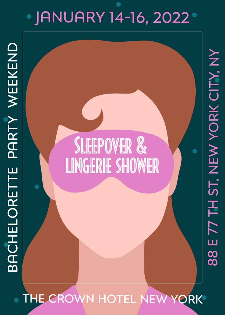 Sleek Teal Bachelorette Party Poster Design