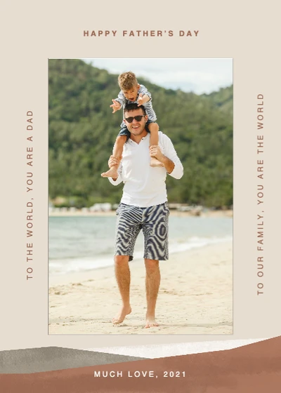 Template Warm Beachy Father's Day Greeting Post