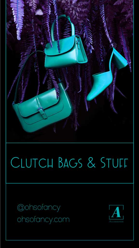 Elegant Teal Fashion Accessories Ad Design