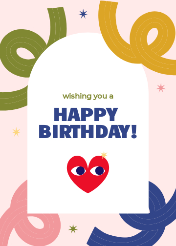 Cheerful Happy Birthday Greeting Poster Design