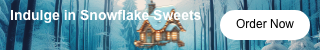 Winter Wonderland Sweets Shop Ad Blue