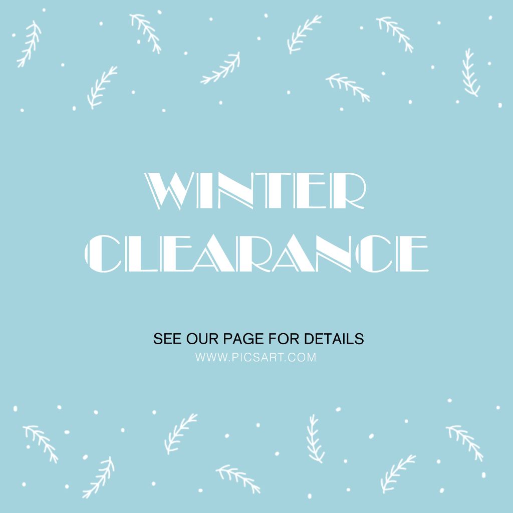 Chic Pale Blue Winter Clearance Sale Poster