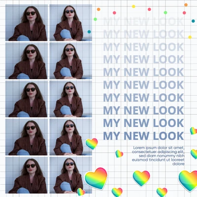 Template Blue Chic Fashion Style Poster Design