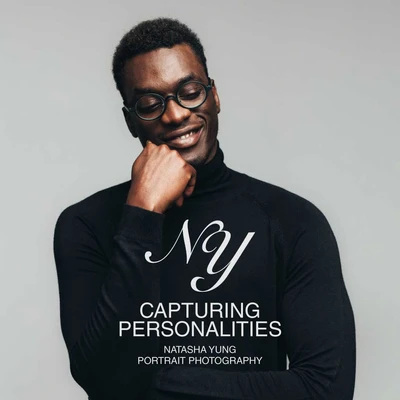 Template Elegant Black Portrait Photography Ad Template