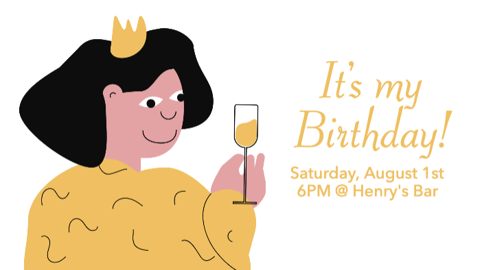 Chic Gold and Peach Birthday Party Invitation Post