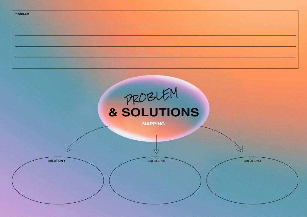 Template Sleek Teal and Peach Problem-Solving Poster