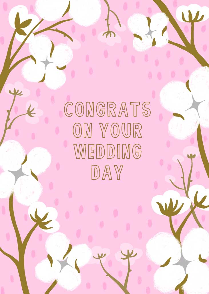 Charming Pink Wedding Day Poster Design