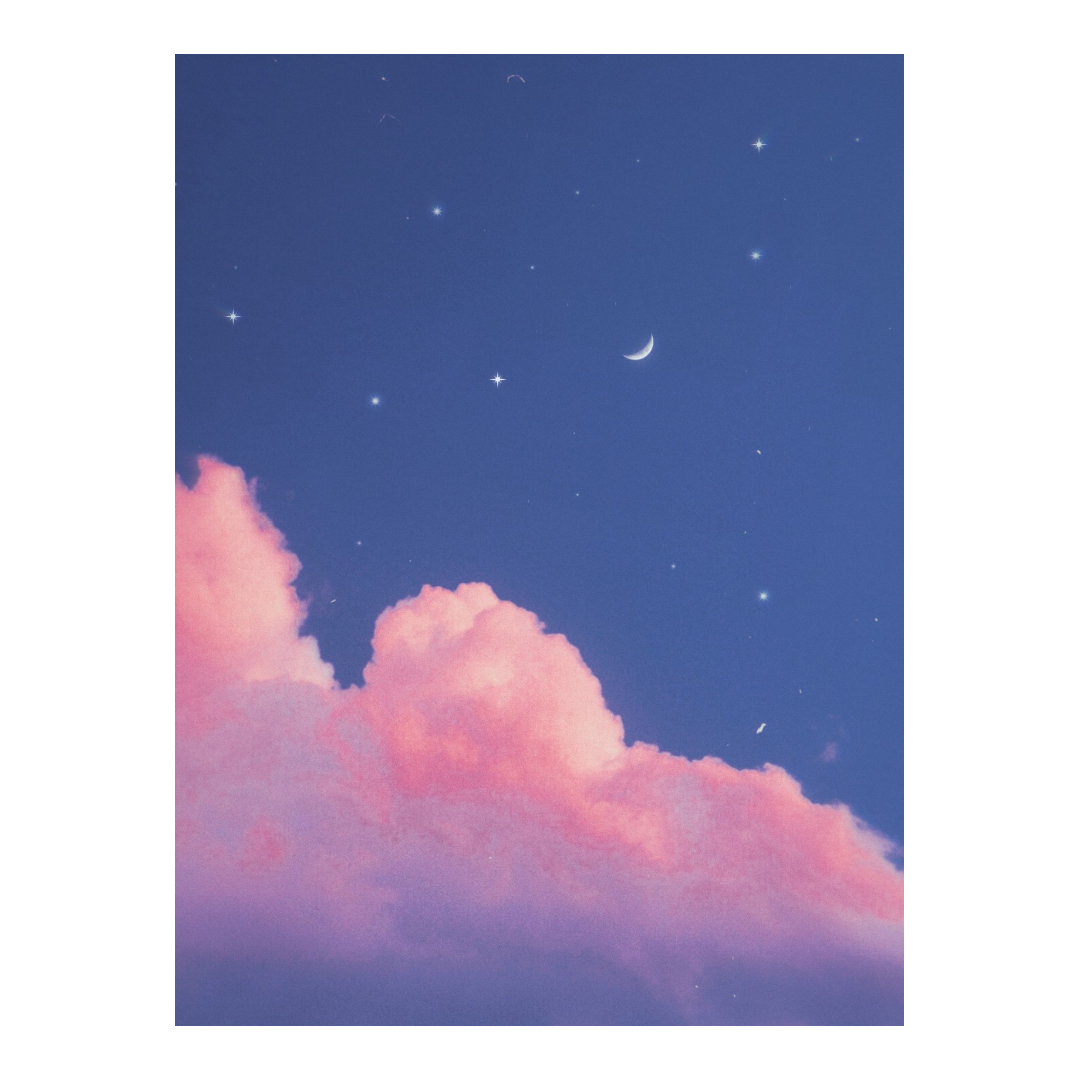 Dreamy Sky Pink Clouds Poster Design