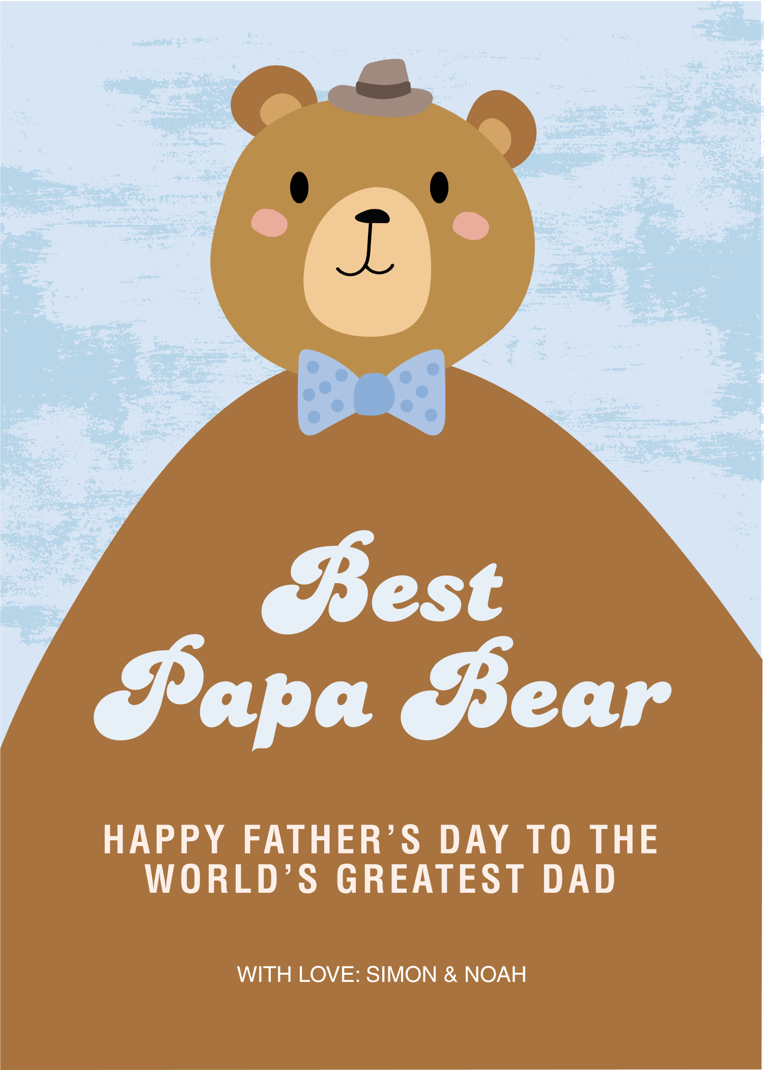 Template Charming Papa Bear Father's Day Poster Design
