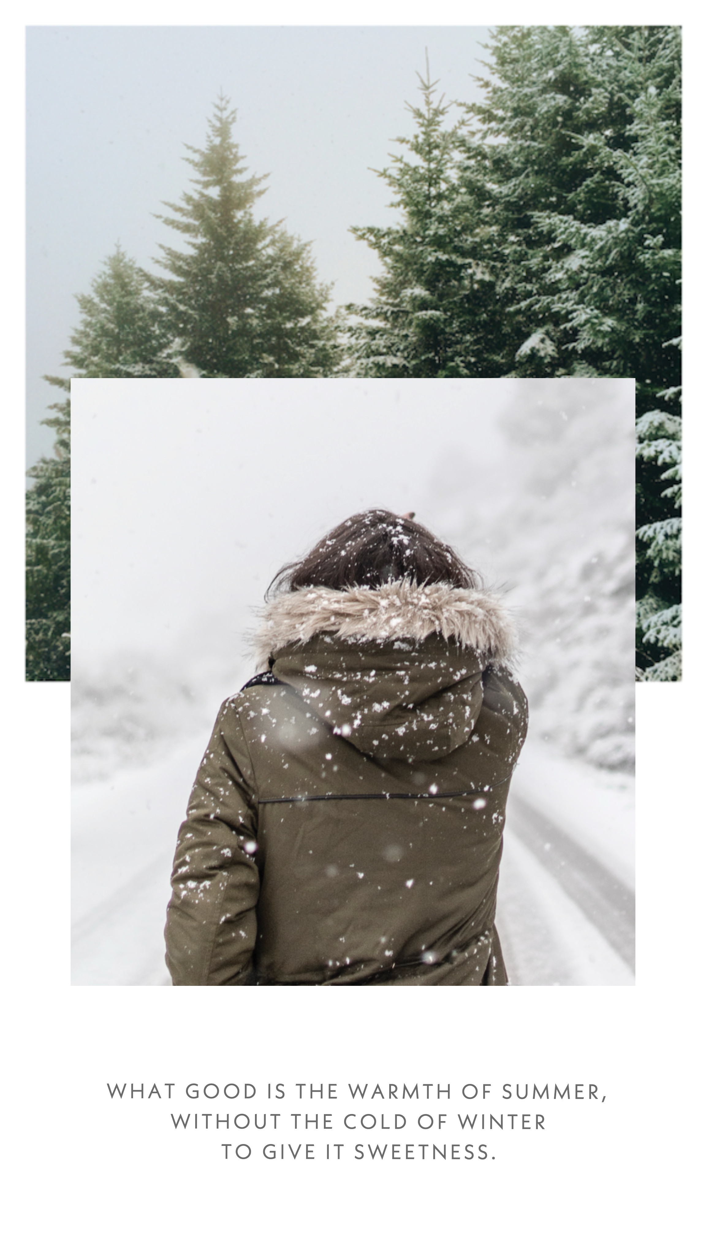 Template Snowy Winter Day Inspirational Quote Poster