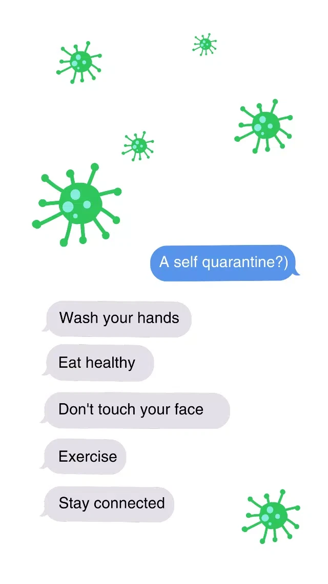 Template Stay Healthy Teal Social Media Post