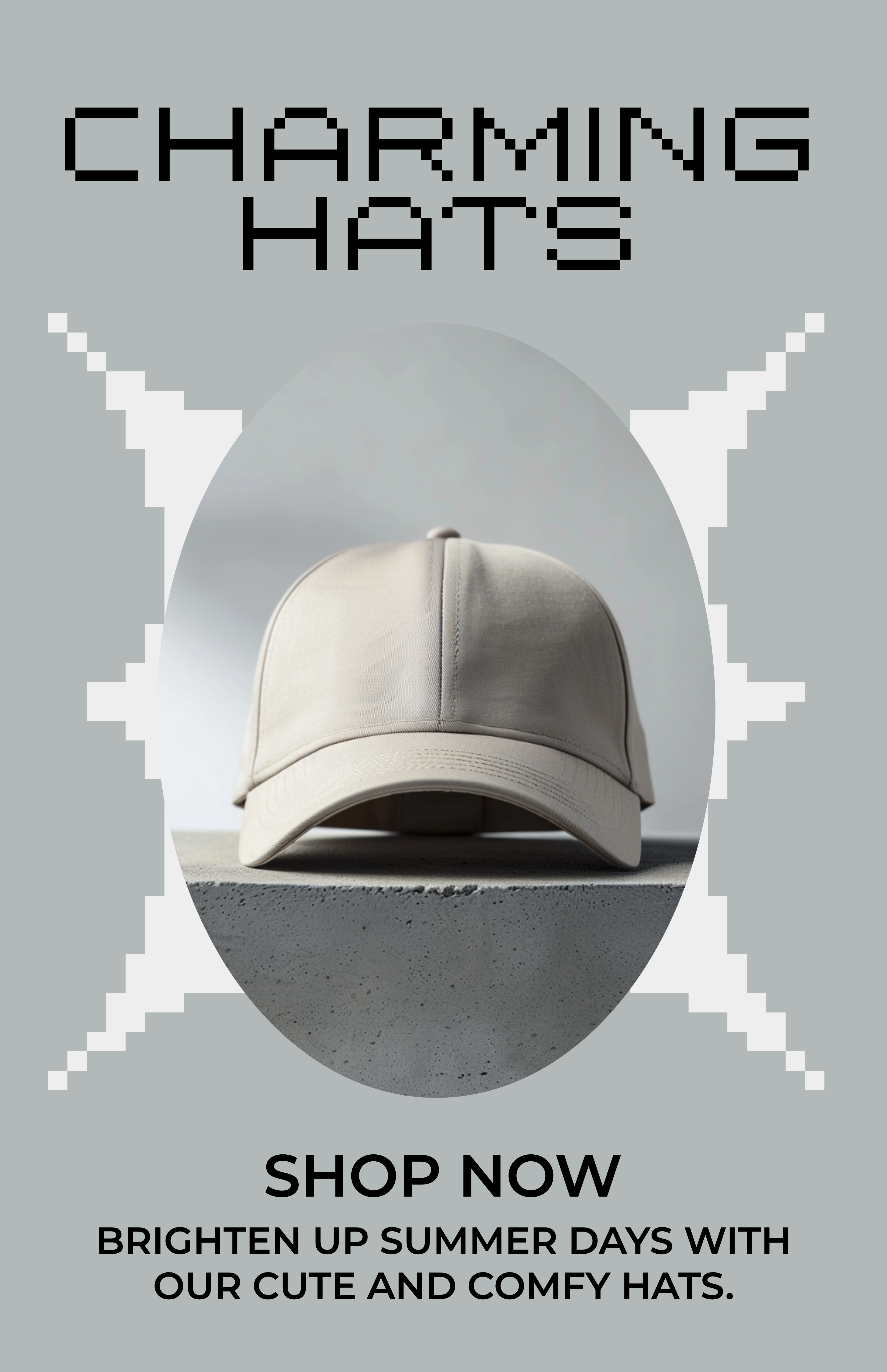 Template Stylish Instagram-Story Hat Promotion in Gray