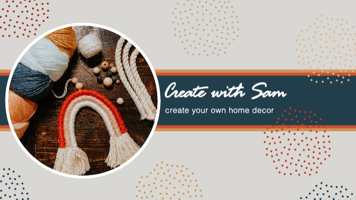 Template Chic Navy Blue Crafting Social Media Post