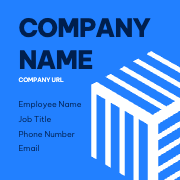 Sleek Blue Corporate Business Card Template