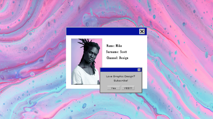 Template Vibrant Blue Pop-Up Ad Design Template