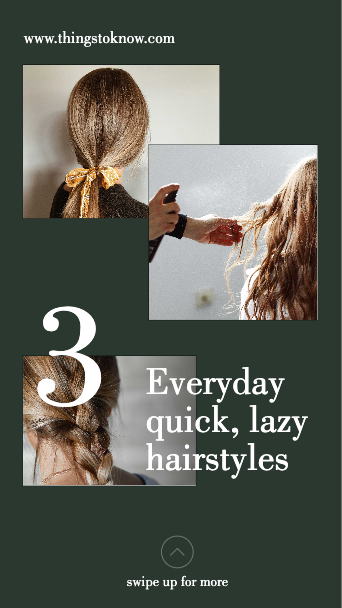 Template Chic Easy Hairstyles Social Media Post