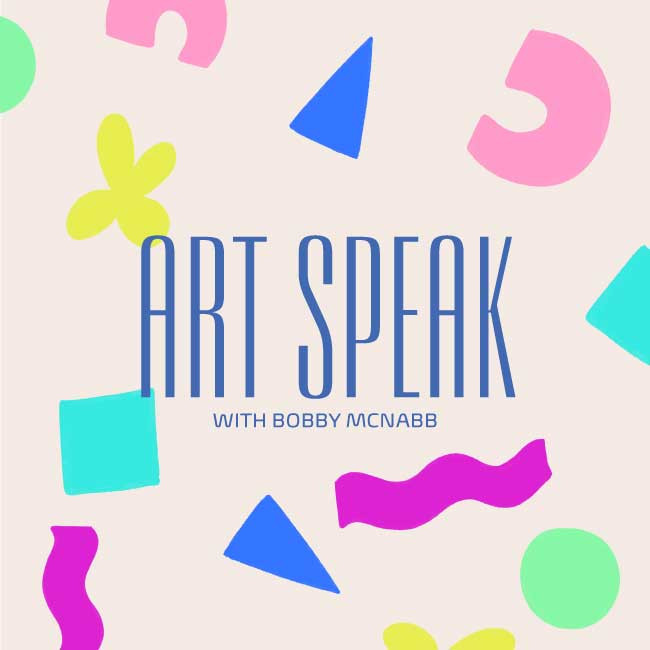 Template Colorful Creative Art Speak Podcast Poster