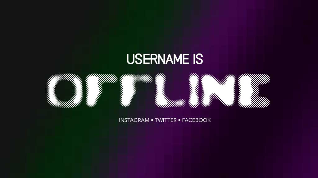 Template Stylish Offline Notification Social Media Post