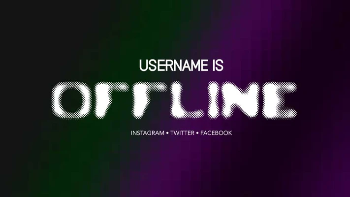 Template Stylish Offline Notification Social Media Post