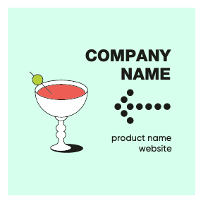 Modern Mint Cocktail Ad Template Design