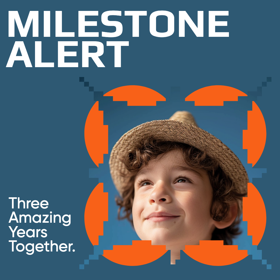 Milestone Celebration Orange Blue Instagram Post