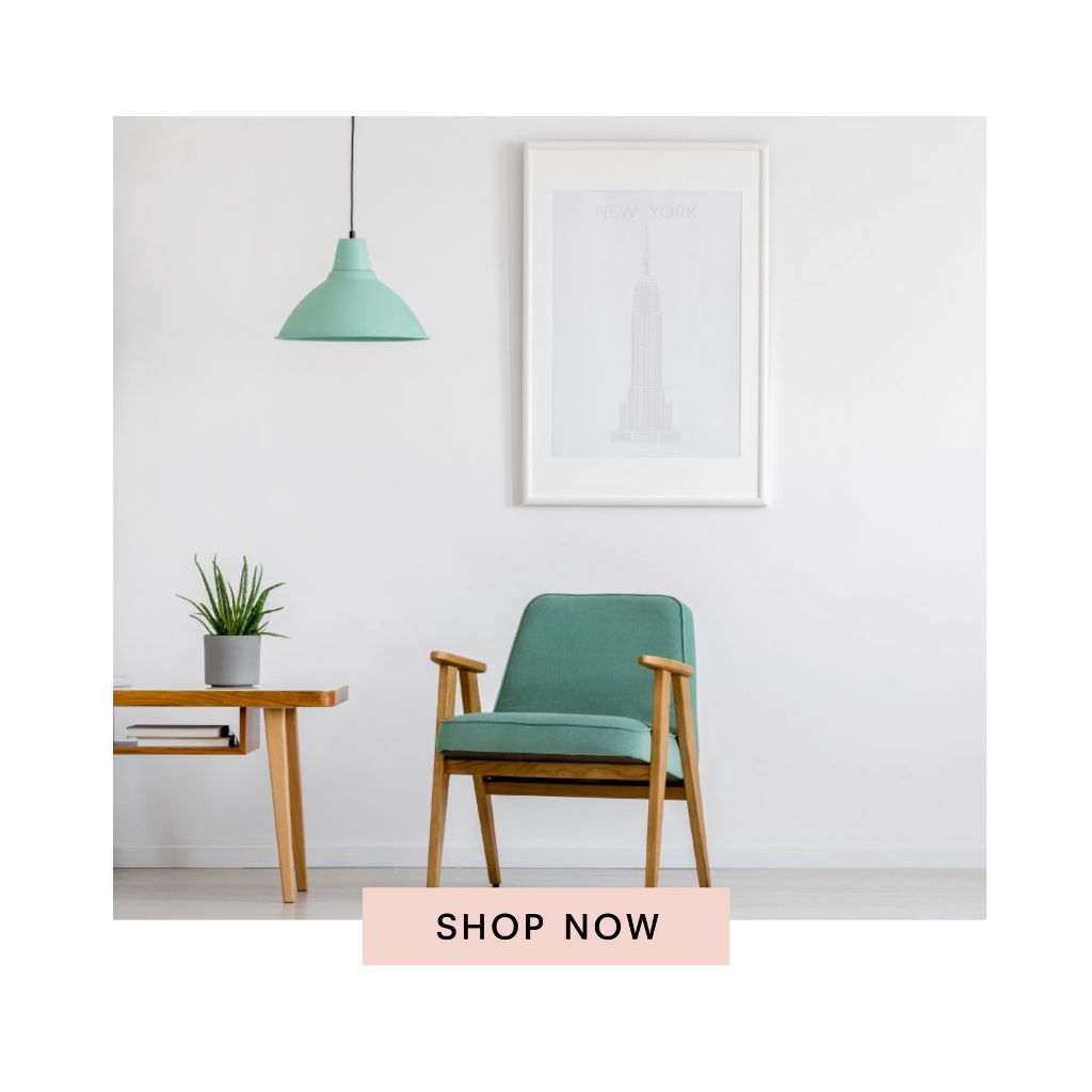 Minimalist Teal Home Decor Poster