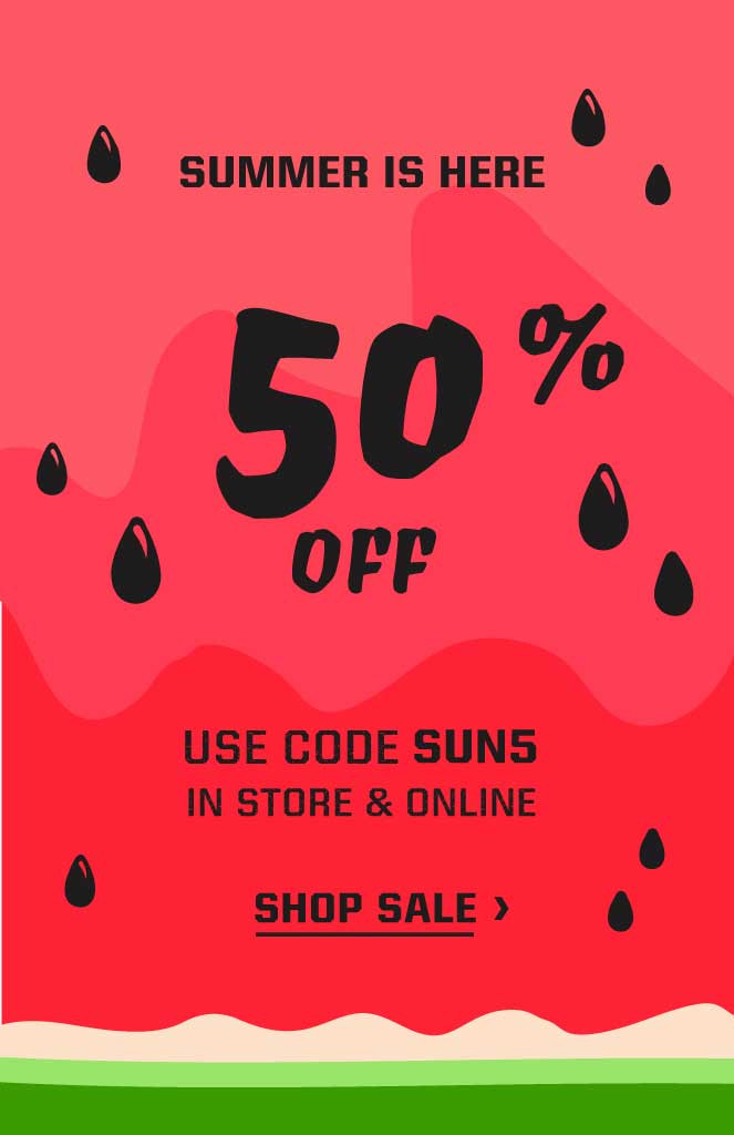 Template Sizzling Summer Sale Red Poster Design