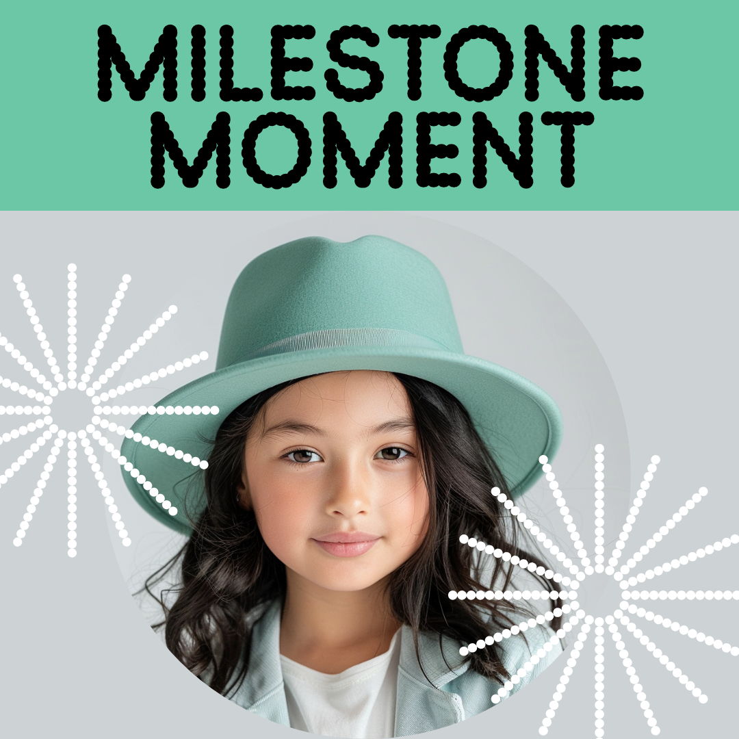 Milestone Moment Teal Instagram Post Design