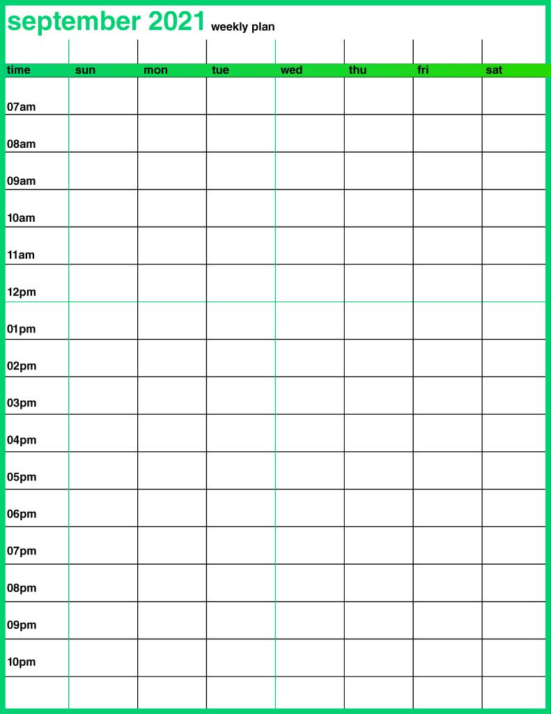 Sleek Green Weekly Plan Poster Template